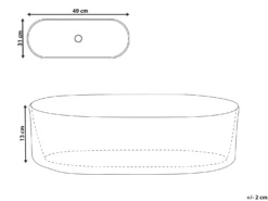Vask til bordplade GELDO Hvid 49 x 31 cm Keramik