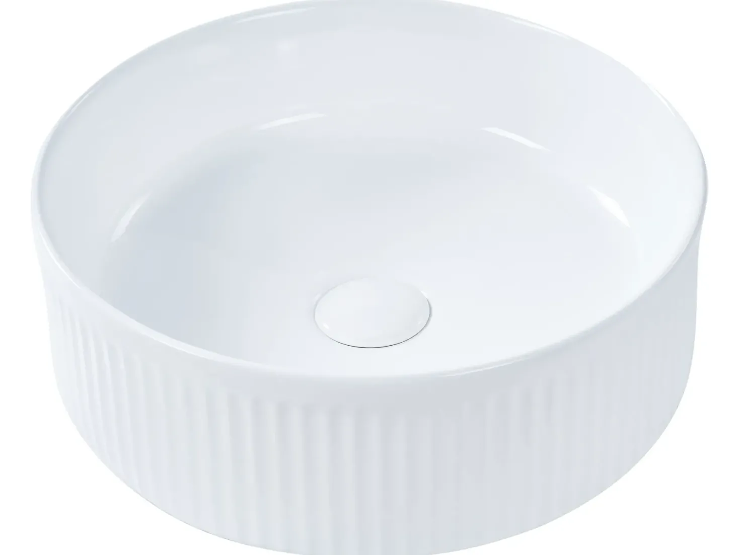 Vask til bordplade GELDO Hvid ⌀ 37 cm Keramik