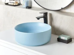Vask til bordplade GUDAR Blå ⌀ 37 cm Keramik