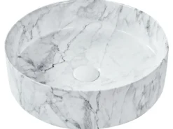 Vask til bordplade MANIS Hvid marmor ⌀ 40 cm Keramik