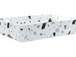 Vask til bordplade NULES Hvid terrazzo 51 x 34 cm Keramik