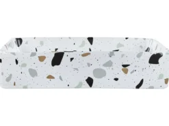 Vask til bordplade NULES Hvid terrazzo 51 x 34 cm Keramik