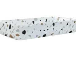 Vask til bordplade NULES Hvid terrazzo 61 x 35 cm Keramik