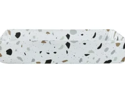 Vask til bordplade NULES Hvid terrazzo 61 x 35 cm Keramik