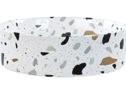 Vask til bordplade NULES Hvid terrazzo ⌀ 40 cm Keramik