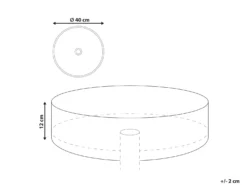 Vask til bordplade NULES Hvid terrazzo ⌀ 40 cm Keramik
