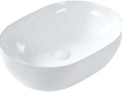 Vask til bordplade OMOA Hvid 48 x 34 cm Keramik
