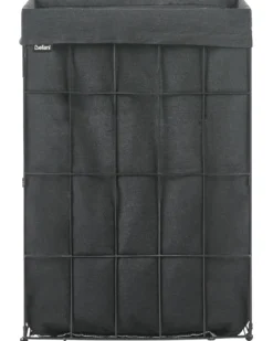 Vasketøjskurv CULPINA Metal Sort 72 L