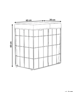 Vasketøjskurv CULPINA Metal Sort 72 L