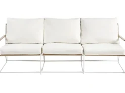 VENARIA 5 personers havesofasæt Beige/Hvid Metal med sofabord