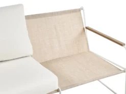 VENARIA 5 personers havesofasæt Beige/Hvid Metal med sofabord