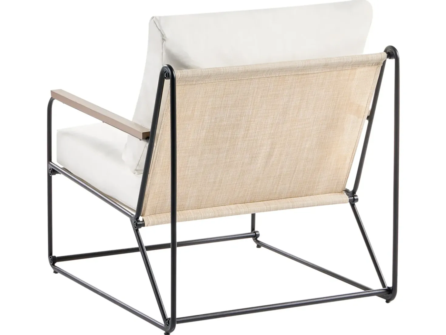 VENARIA 5 personers havesofasæt Beige/sort Metal med sofabord