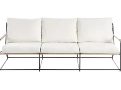 VENARIA 5 personers havesofasæt Beige/sort Metal med sofabord