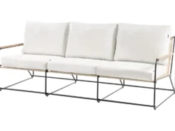 VENARIA 5 personers havesofasæt Beige/sort Metal med sofabord