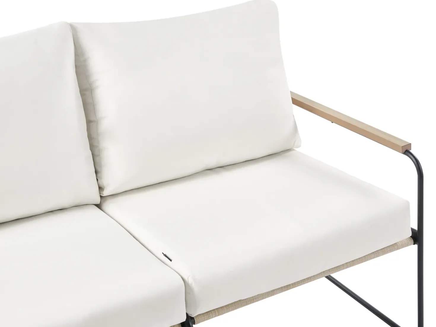 VENARIA 5 personers havesofasæt Beige/sort Metal med sofabord
