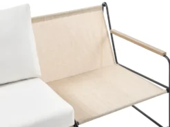 VENARIA 5 personers havesofasæt Beige/sort Metal med sofabord