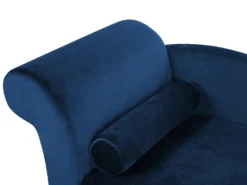 Venstrevendt chaiselong LUIRO Velour Navy Blå med opbevaring