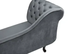 Venstrevendt chaiselong NIMES Velour Grå