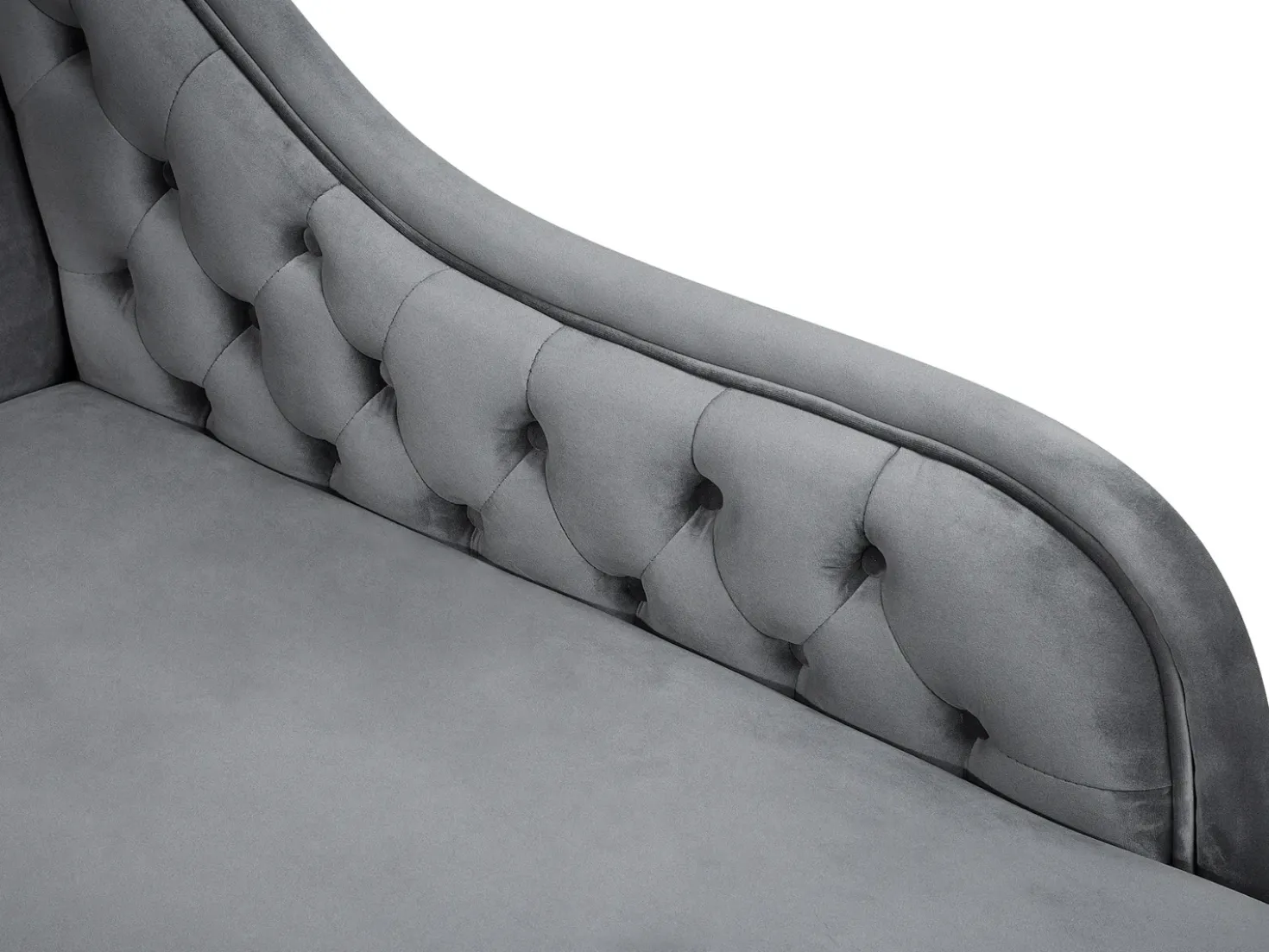 Venstrevendt chaiselong NIMES Velour Grå