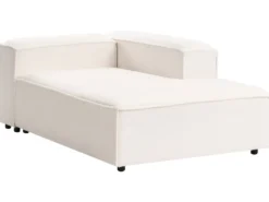 Venstrevendt chaiselong ARDAL Boucle Cremehvid