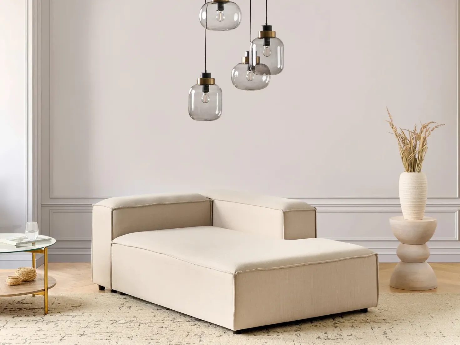 Venstrevendt chaiselong ARDAL Beige