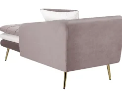 Venstrevendt chaiselong GONESSE Velour Lysebrun