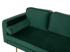 Venstrevendt chaiselong MIRAMAS Velour Smaragdgrøn