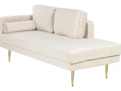 Venstrevendt chaiselong MIRAMAS Velour Beige