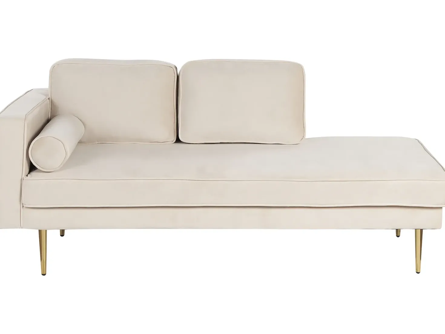 Venstrevendt chaiselong MIRAMAS Velour Beige