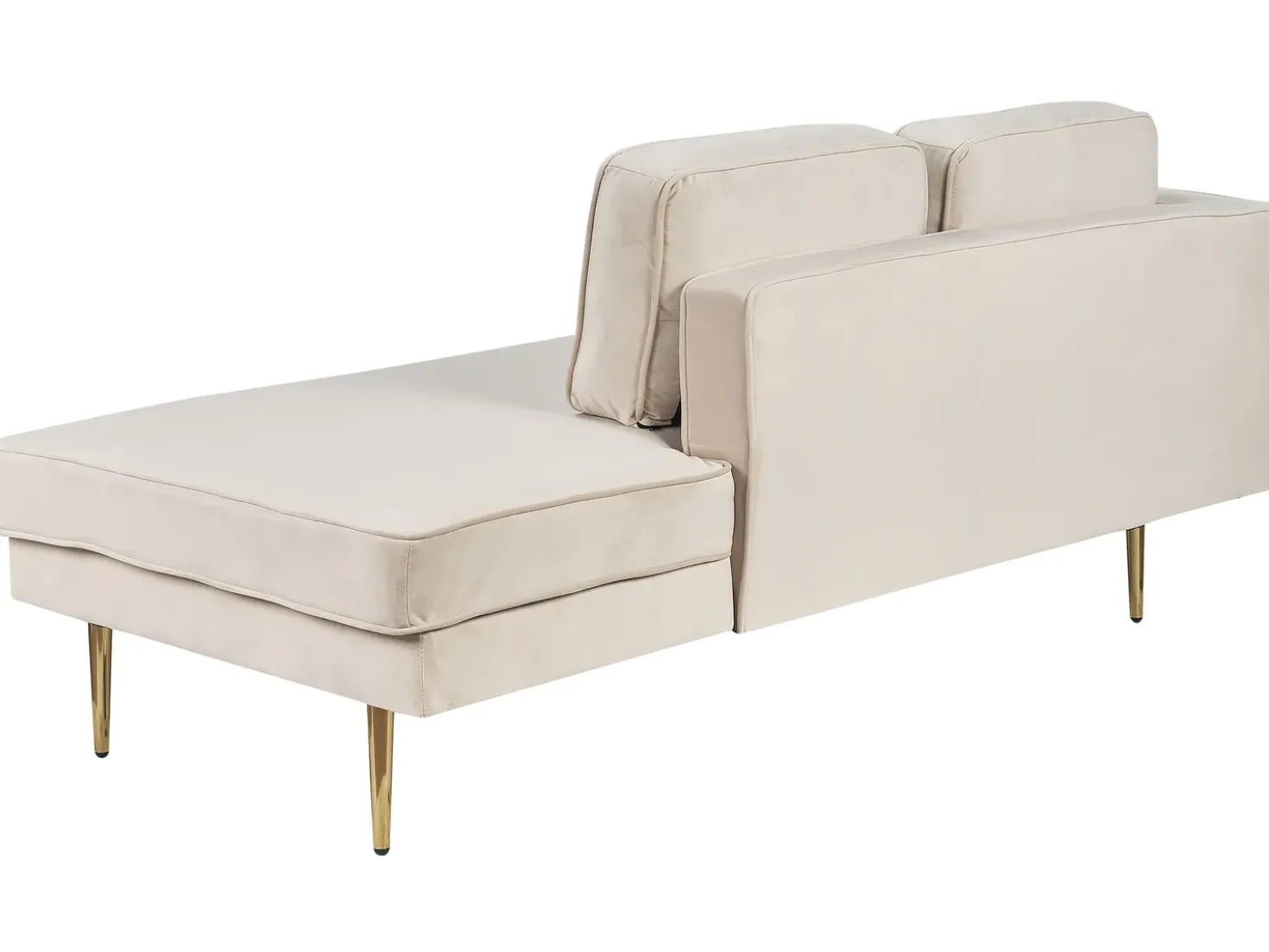 Venstrevendt chaiselong MIRAMAS Velour Beige