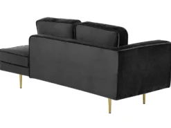 Venstrevendt chaiselong MIRAMAS Velour Sort