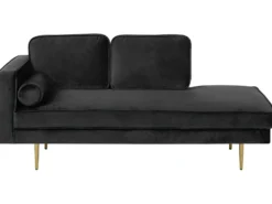 Venstrevendt chaiselong MIRAMAS Velour Sort