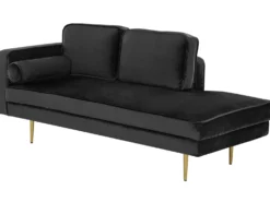 Venstrevendt chaiselong MIRAMAS Velour Sort