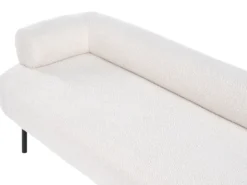 Venstrevendt chaiselong MIRMANDE Boucle Cremehvid