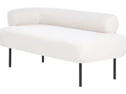 Venstrevendt chaiselong MIRMANDE Boucle Cremehvid