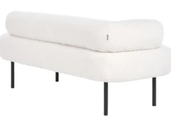 Venstrevendt chaiselong MIRMANDE Boucle Cremehvid