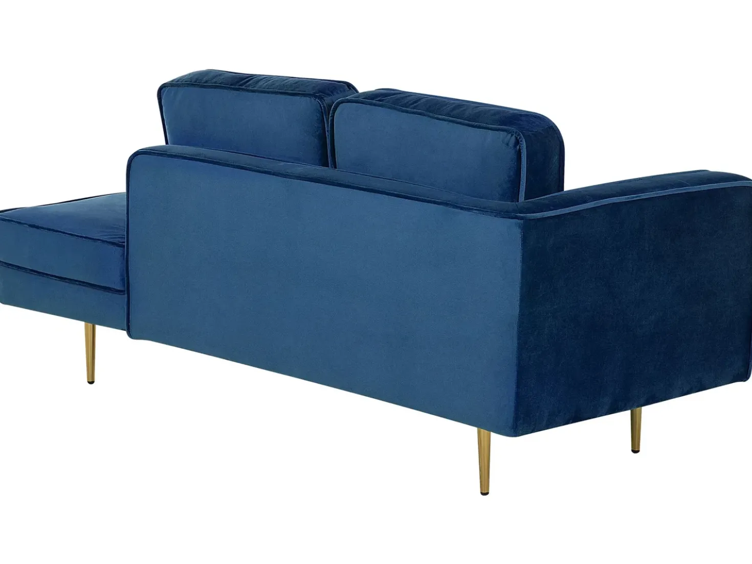 Venstrevendt chaiselong MIRAMAS Velour Navy Blå