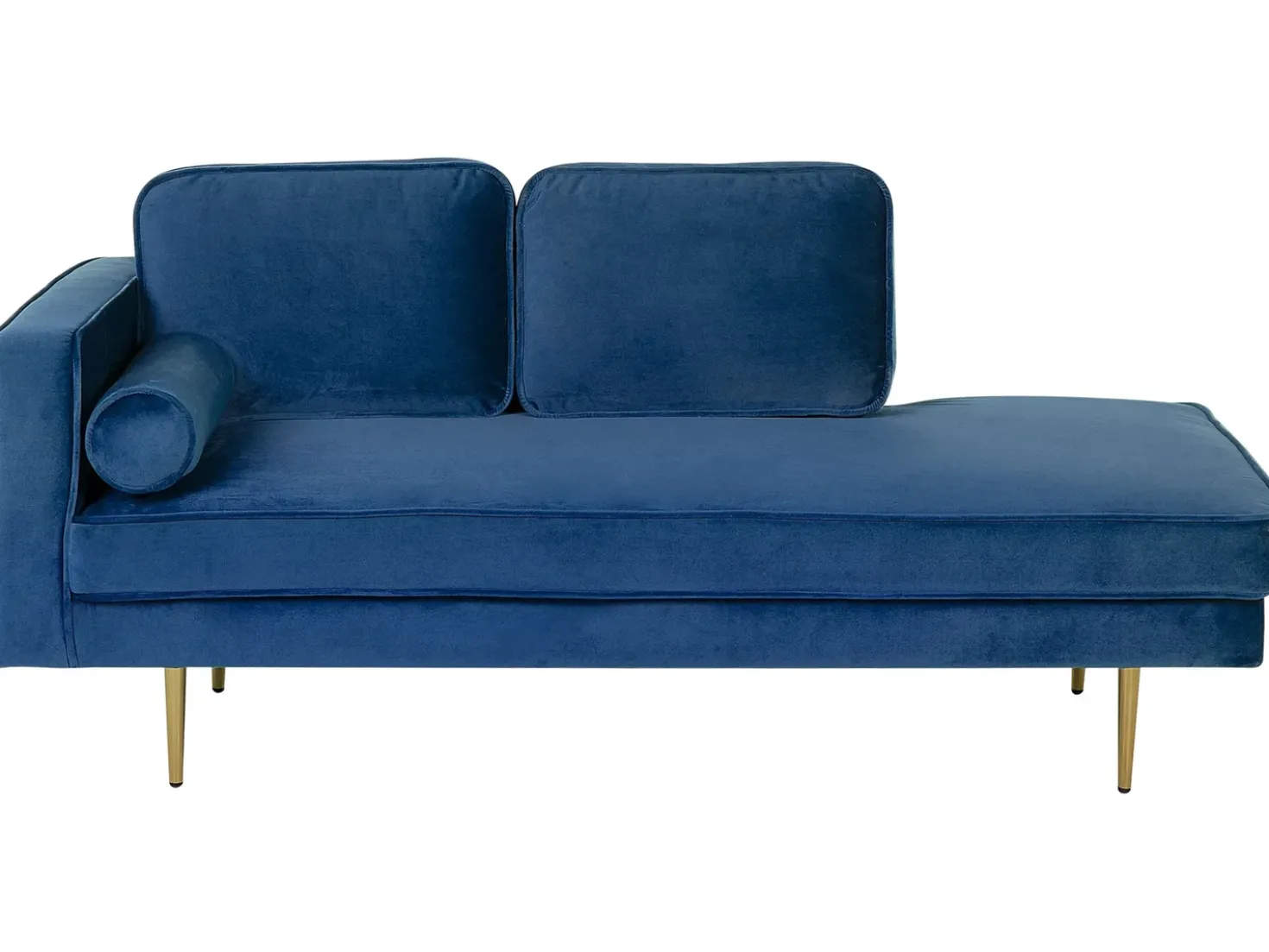 Venstrevendt chaiselong MIRAMAS Velour Navy Blå