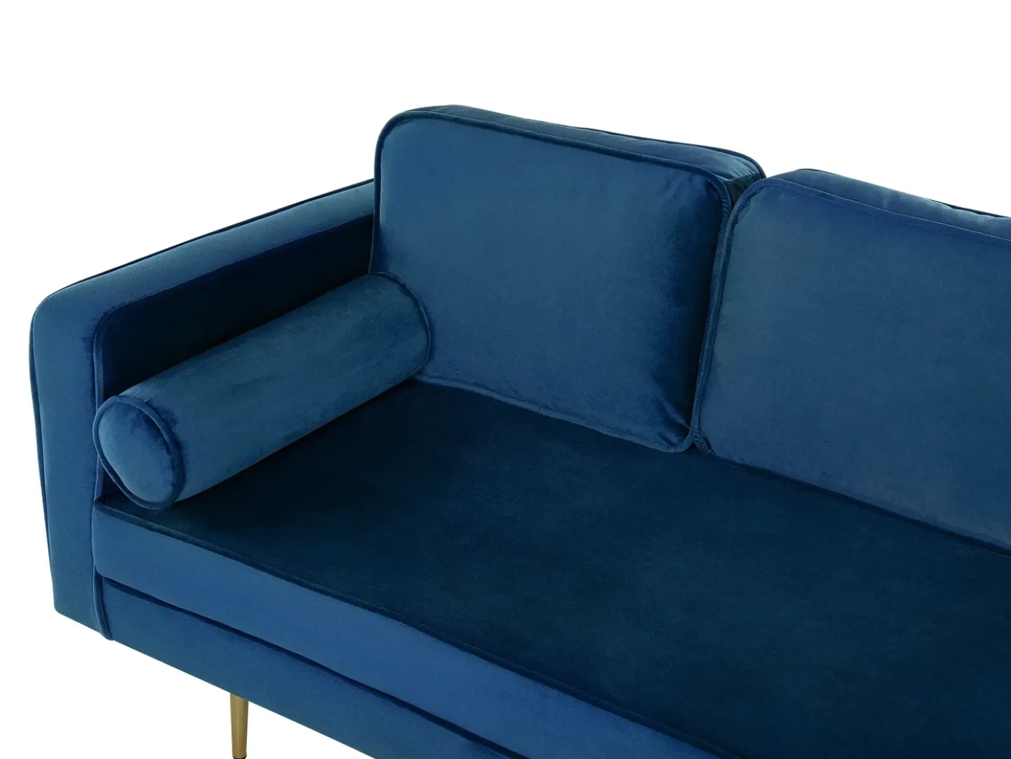 Venstrevendt chaiselong MIRAMAS Velour Navy Blå