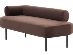 Venstrevendt chaiselong MIRMANDE Velour Mørkebrun