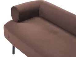 Venstrevendt chaiselong MIRMANDE Velour Mørkebrun