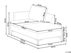 Venstrevendt chaiselong SIEVOZ Lys Beige