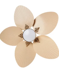 Ventilator med lys BORMEJO Med fjernbetjening LED Guld