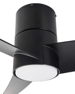Ventilator med lys CANETE Med fjernbetjening LED Sort