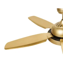 Ventilator med lys GOSHAABA Med fjernbetjening LED Messing