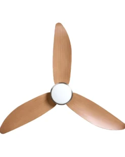 Ventilator med lys MAHAUT Med fjernbetjening LED Lysebrun