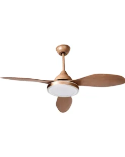 Ventilator med lys MUDDY Med fjernbetjening Lysebrun