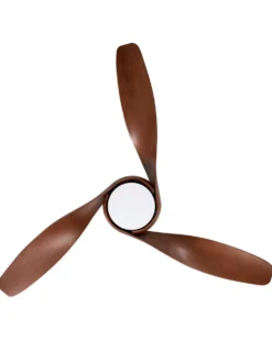 Ventilator med lys PARIA Med fjernbetjening Brun