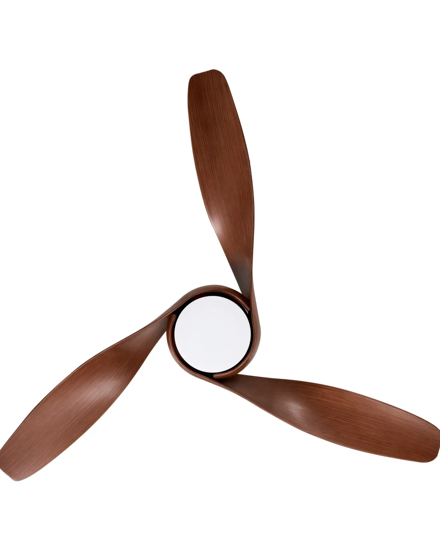Ventilator med lys PARIA Med fjernbetjening Brun