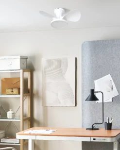 Ventilator med lys PUNTI Med fjernbetjening LED Hvid